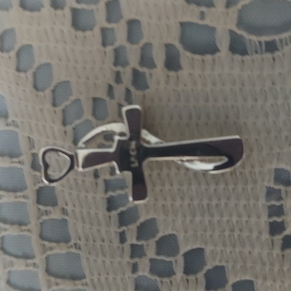 Swarovski Crystal Silver & Gold Plated Faith Cross Pendant - Picture 4 of 8